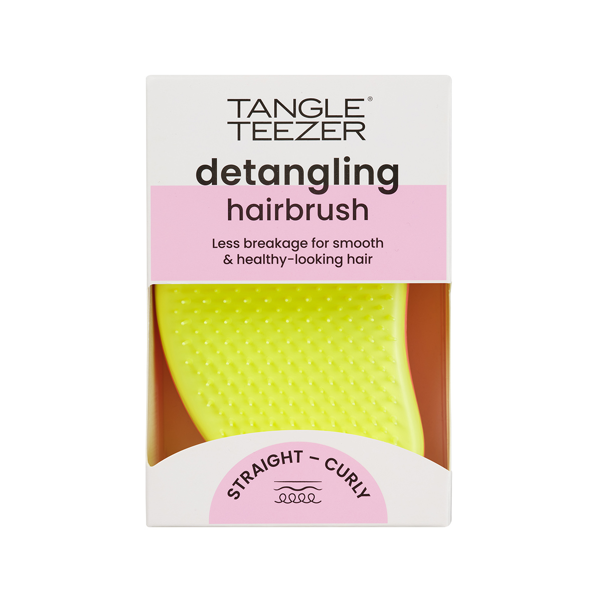 Тангл Тизер Расческа для прямых и волнистых волос Ориджинал Salmon Pink & Hyper Yellow (Tangle Teezer, The Original) фото 10