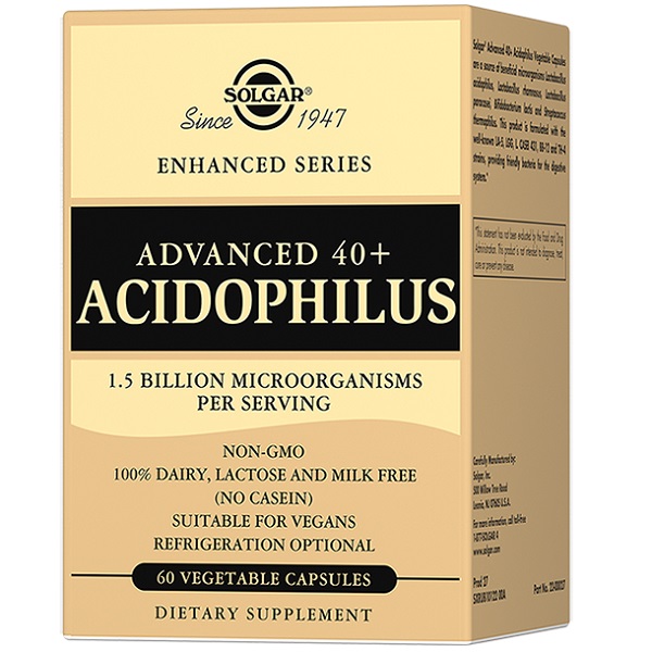 Солгар Комплекс «Ацидофилус 40+» Advanced 40+ Acidophilus, 60 капсул х 471 мг (Solgar, Пробиотики) фото 0