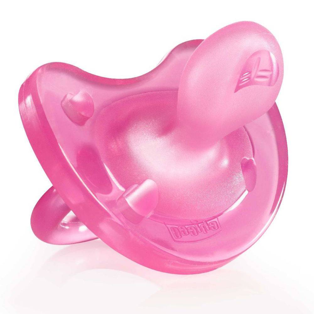Чико Пустышка силиконовая PhysioSoft 0-6 месяцев, розовая (Chicco, Physio Soft) фото 0