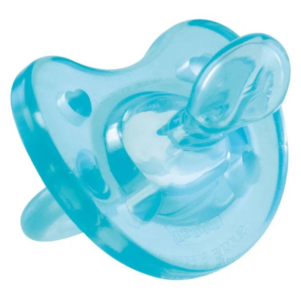 Чико Пустышка силиконовая Physio Soft 0-6 месяцев, голубая (Chicco, Physio Soft) фото 0