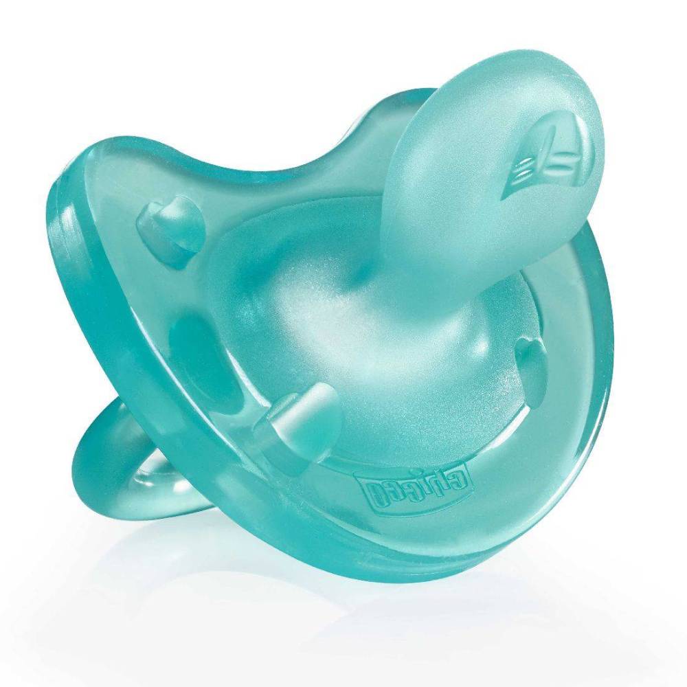 Чико Пустышка силиконовая PhysioSoft 6 месяцев+, голубая (Chicco, Physio Soft) фото 0