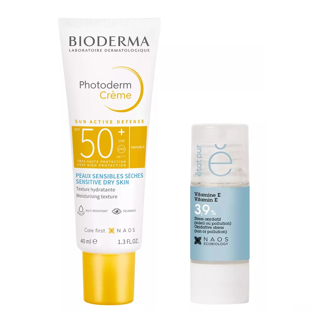 Bioderma Набор: Bioderma солнцезащитный крем Photoderm SPF50 40 мл + Etat Pur сыворотка с витамином Е 15 мл (Bioderma, Photoderm)