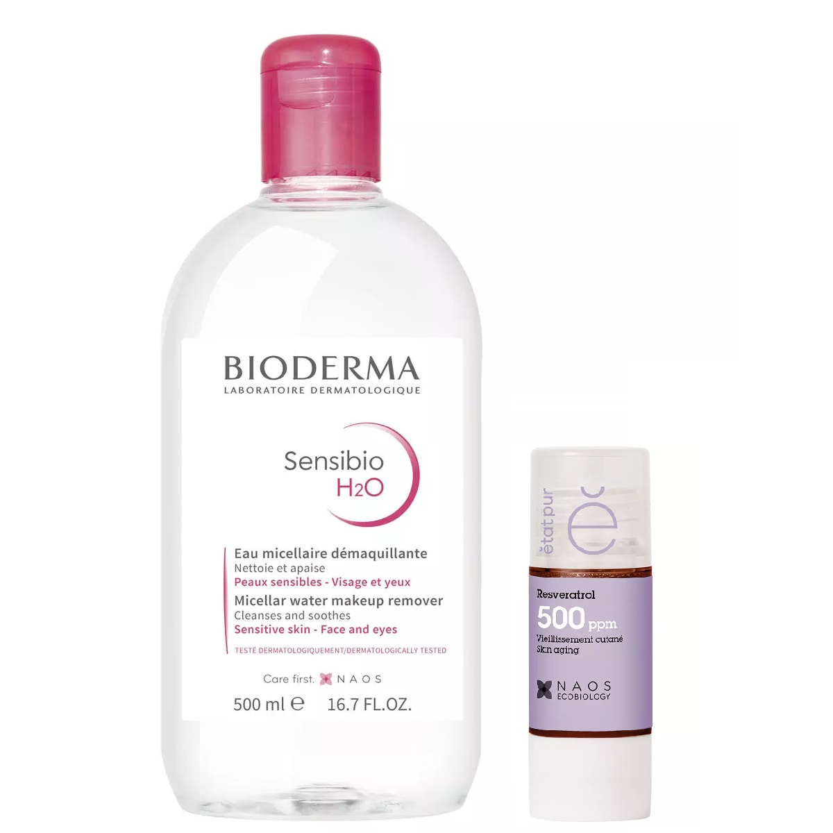 Биодерма Набор: Bioderma мицеллярная вода Sensibio 500 мл + Etat Pur сыворотка с ресвератролом 15 мл (Bioderma, Sensibio) фото 0