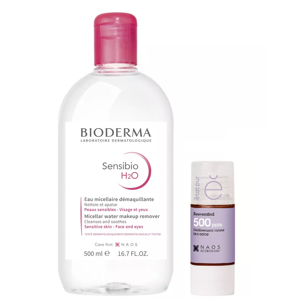 Bioderma Набор: Bioderma мицеллярная вода Sensibio 500 мл + Etat Pur сыворотка с ресвератролом 15 мл (Bioderma, Sensibio)