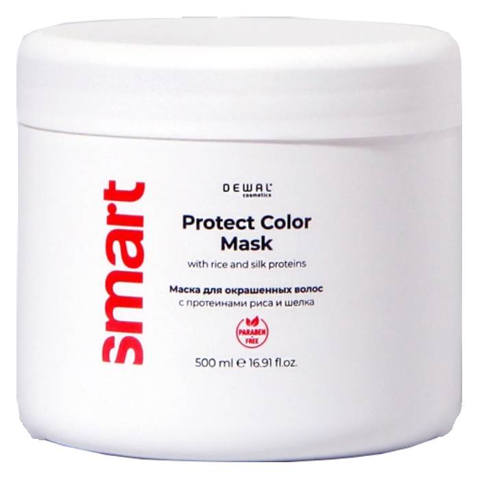 Dewal Cosmetics Маска для окрашенных волос Protect Color Mask, 500 мл (Dewal Cosmetics, Smart) маска для окрашенных волос dewal cosmetics smart care protect color save color mask 250 мл