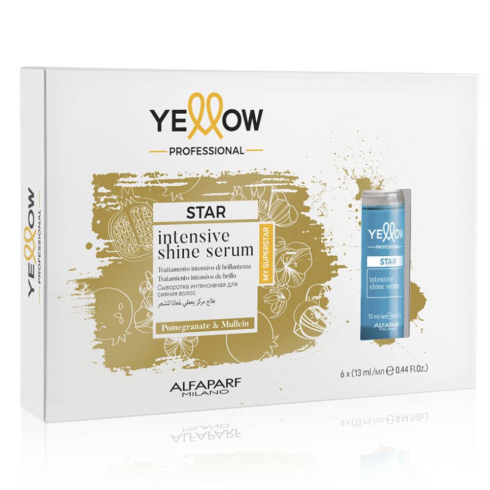 Yellow Professional Сыворотка для придания интенсивного блеска волосам, 6 ампул x 13 мл (Yellow Professional, Star)