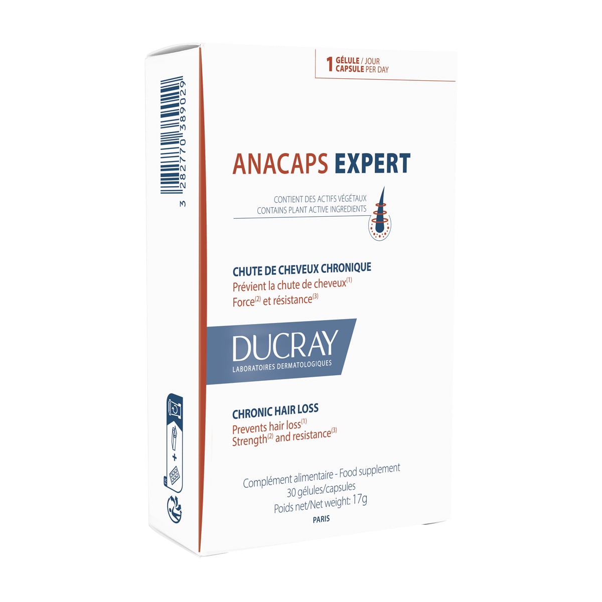 Дюкрэ Биологически активная добавка к пище Expert при выпадении волос, 30 капсул (Ducray, Anacaps) фото 9