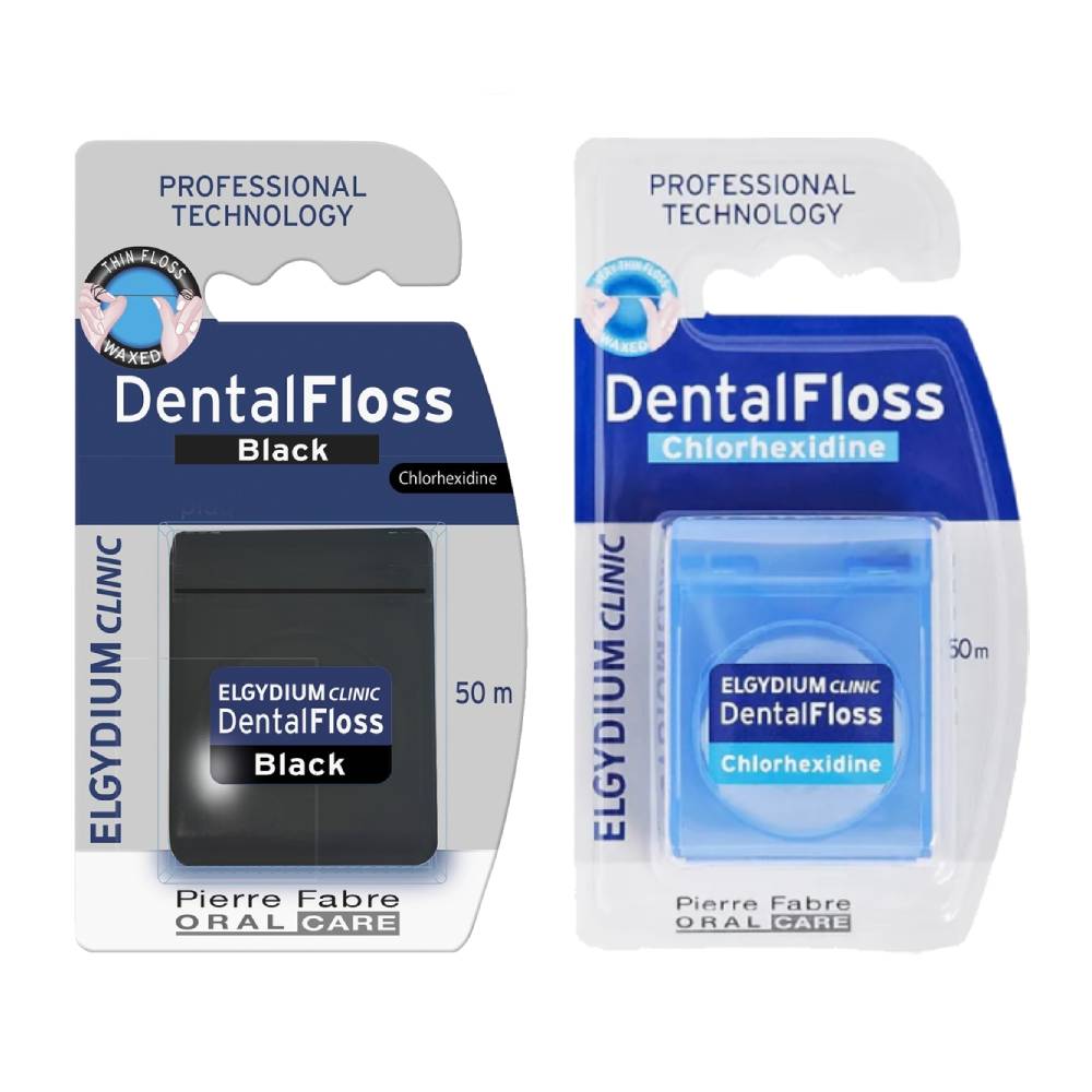 Elgydium Набор зубных нитей, 2 х 50 м (Elgydium, ) зубная нить biomed dentalfloss кокос и манго 1 шт