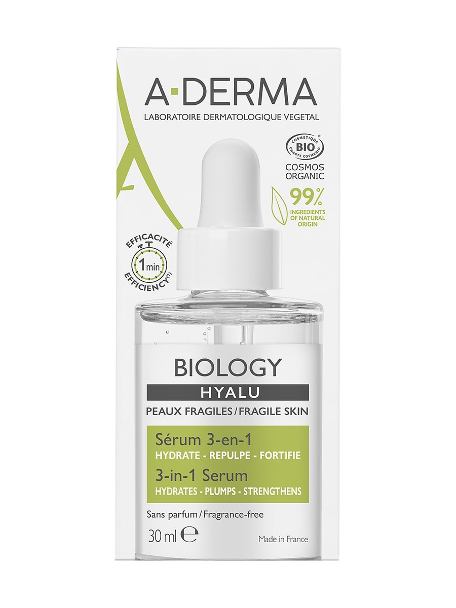 Адерма Сыворотка Hyalu 3в1 для хрупкой кожи, 30 мл (A-Derma, Biology) фото 8