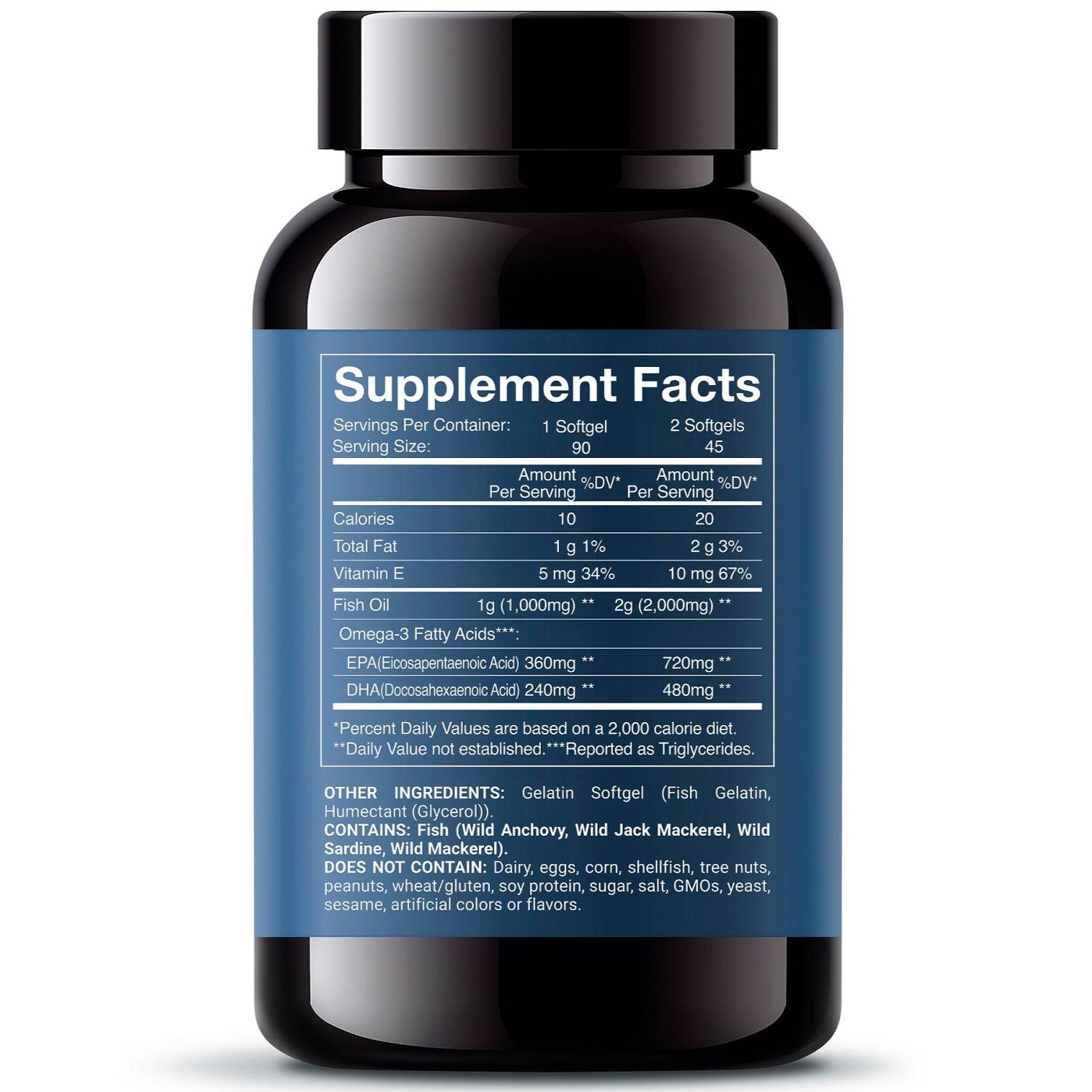 Норвегиан Фиш Ойл Комплекс Omega-3 Premium, 90 капсул х 1008 г (Norwegian Fish Oil, Омега 3) фото 1