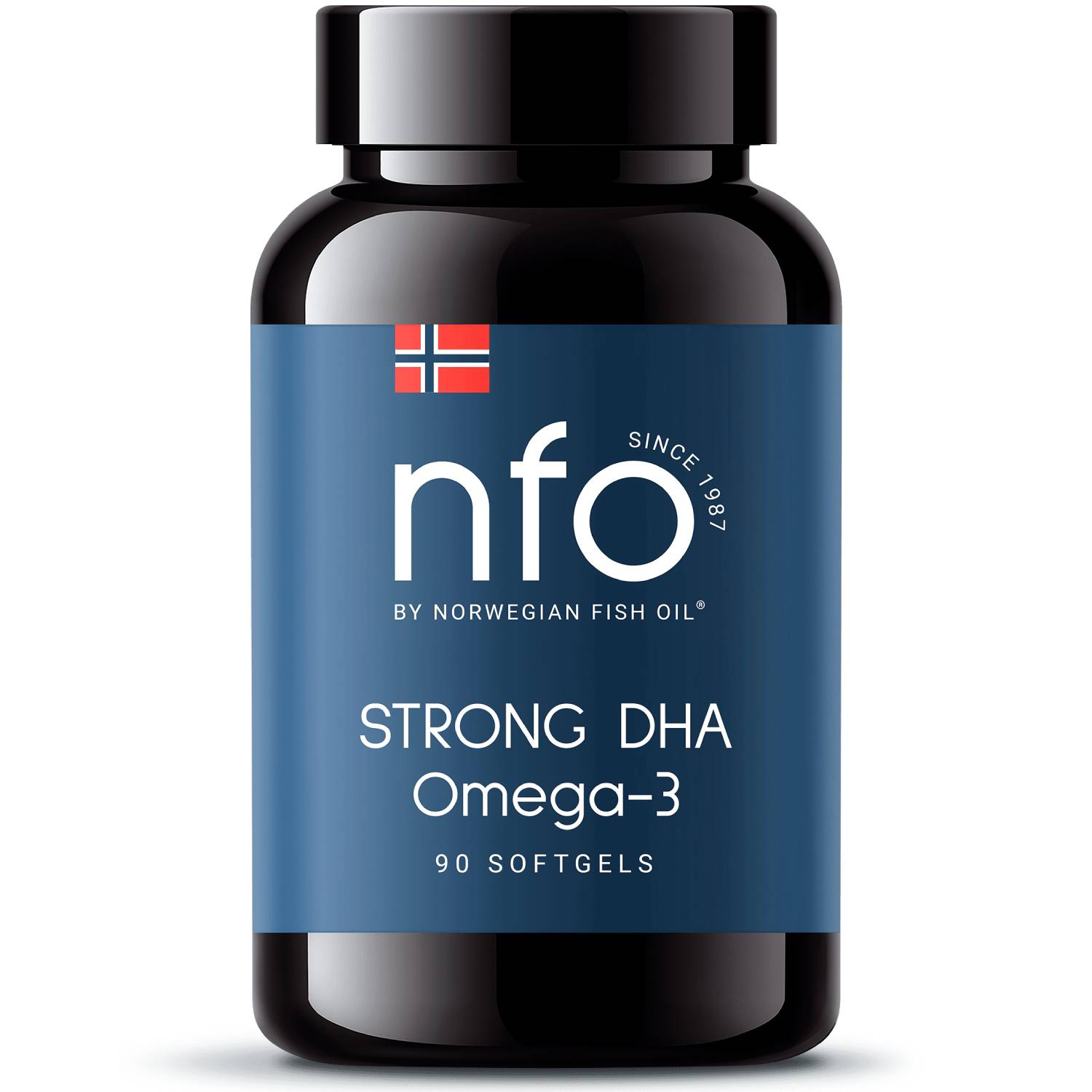 Норвегиан Фиш Ойл Комплекс Omega-3 Strong DHA, 90 капсул х 1007 мг (Norwegian Fish Oil, Омега 3) фото 0