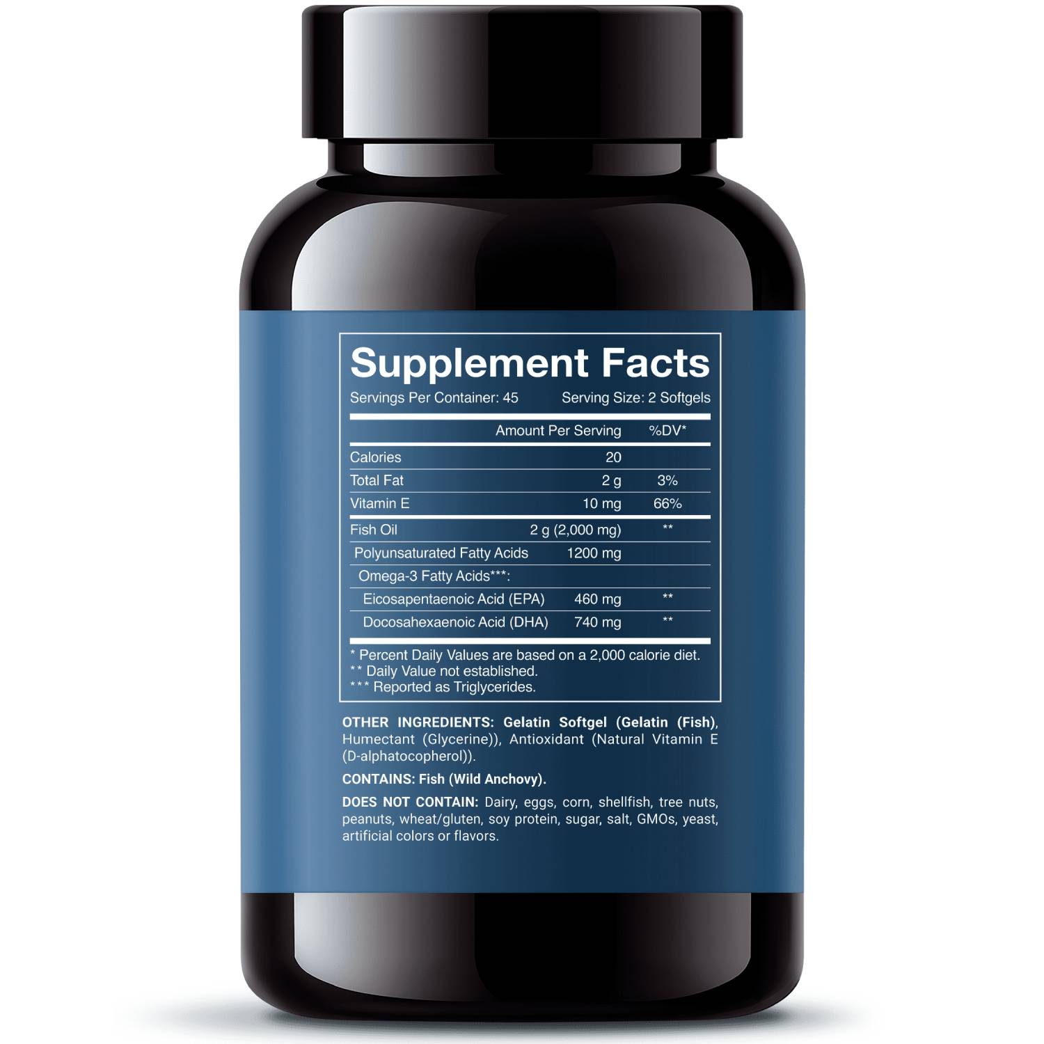 Норвегиан Фиш Ойл Комплекс Omega-3 Strong DHA, 90 капсул х 1007 мг (Norwegian Fish Oil, Омега 3) фото 1