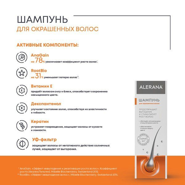 Алерана Шампунь для окрашенных волос, 250 мл (Alerana, Укрепление волос) фото 3