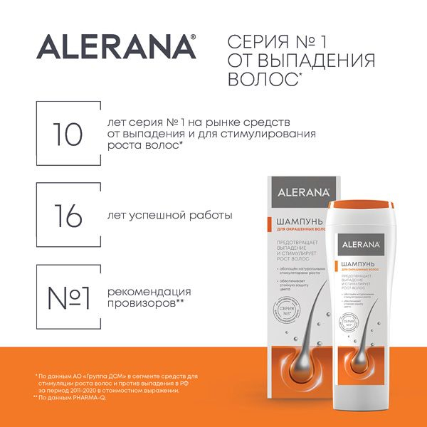 Алерана Шампунь для окрашенных волос, 250 мл (Alerana, Укрепление волос) фото 4