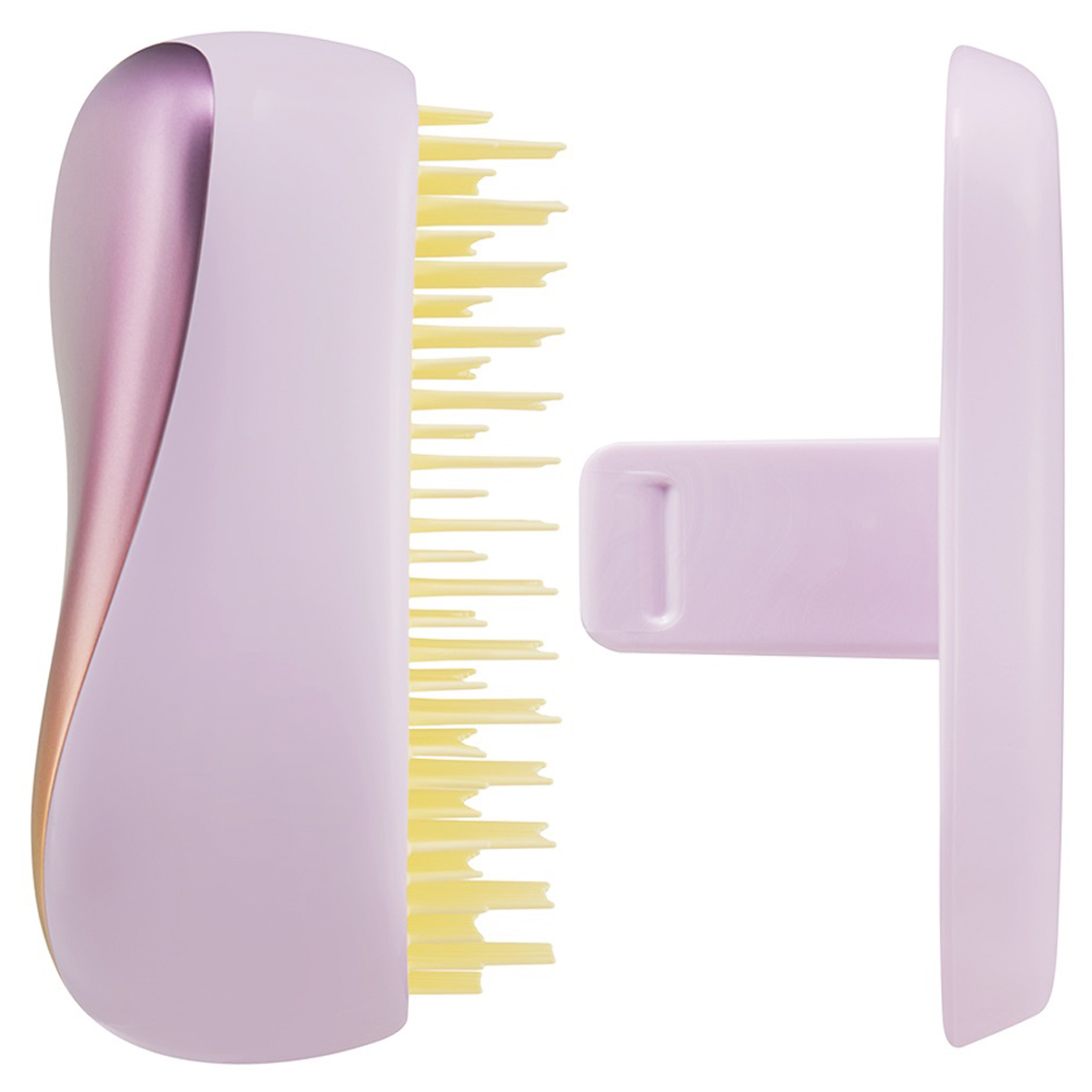 Тангл Тизер Расческа для всех типов волос Sweet Lilac & Yellow Chrome (Tangle Teezer, Compact Styler) фото 3