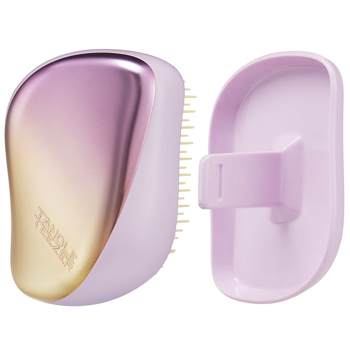 Тангл Тизер Расческа для всех типов волос Sweet Lilac & Yellow Chrome (Tangle Teezer, Compact Styler) фото 4