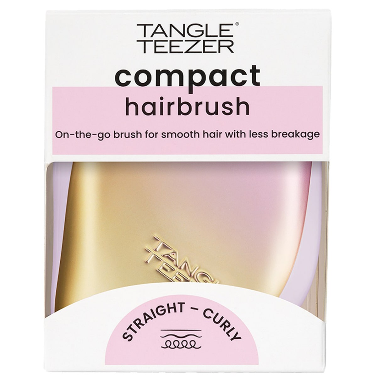 Тангл Тизер Расческа для всех типов волос Sweet Lilac & Yellow Chrome (Tangle Teezer, Compact Styler) фото 6