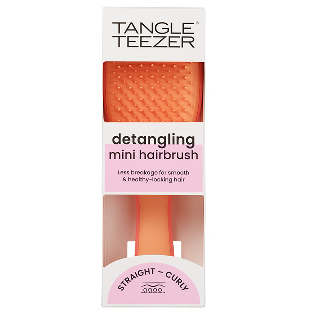 Тангл Тизер Расческа для прямых и волнистых волос Mini Salmon Pink & Apricot (Tangle Teezer, The Ultimate Detangler) фото 6
