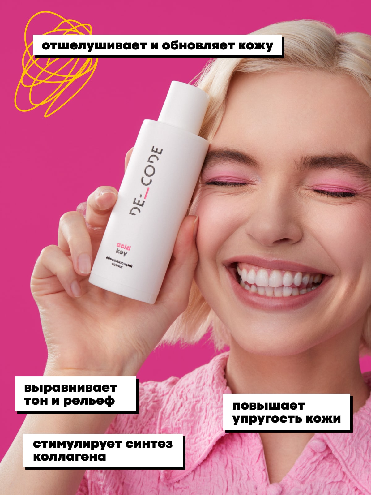Де_Код Обновляющий тоник, 150 мл (De_Code, Acid Key) фото 2