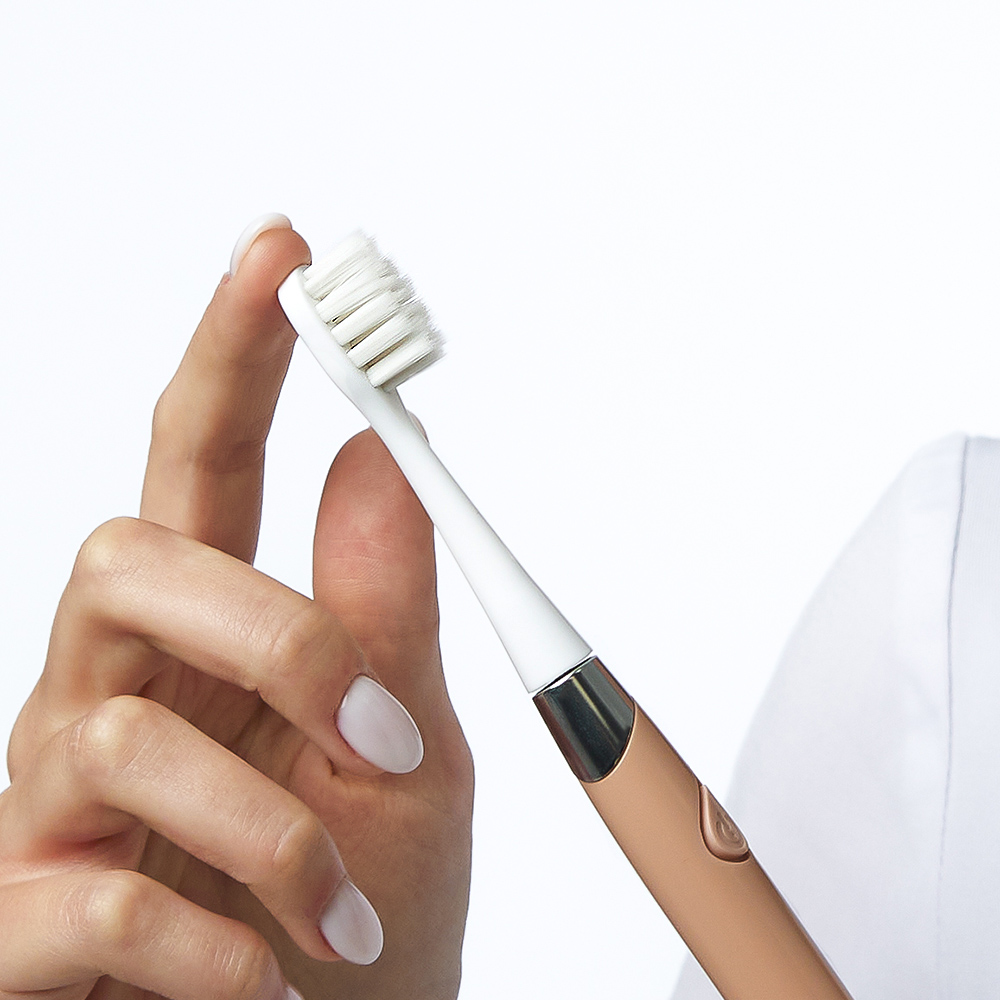  Электрическая звуковая зубная щетка RL 030, бежевая (REVYLINE, Электрические зубные щетки) фото 4