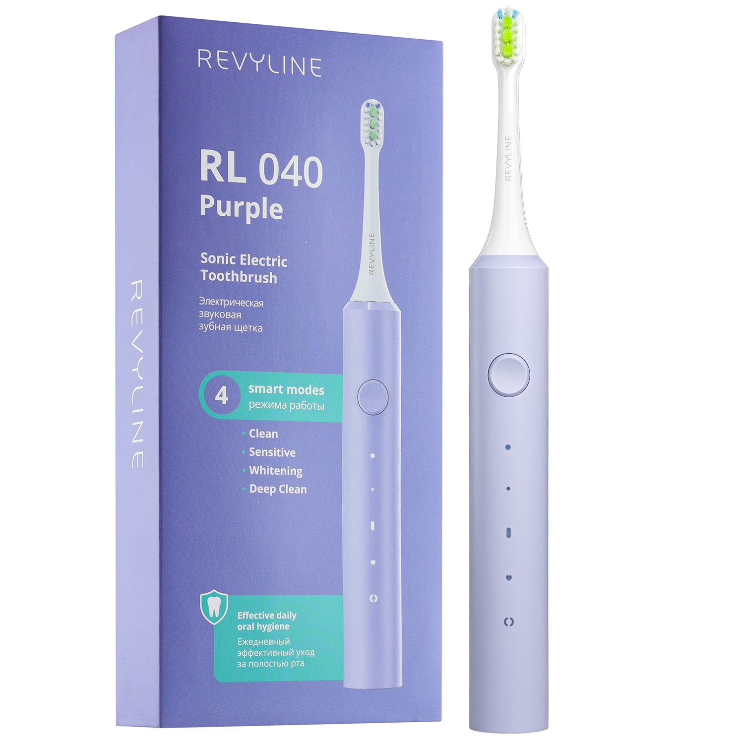  Электрическая звуковая зубная щетка RL 040, фиолетовая (REVYLINE, Электрические зубные щетки) фото 0