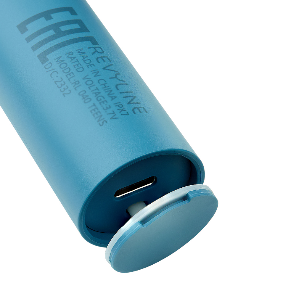  Электрическая звуковая зубная щётка RL 040 Teens 12+, голубая (REVYLINE, Электрические зубные щетки) фото 5