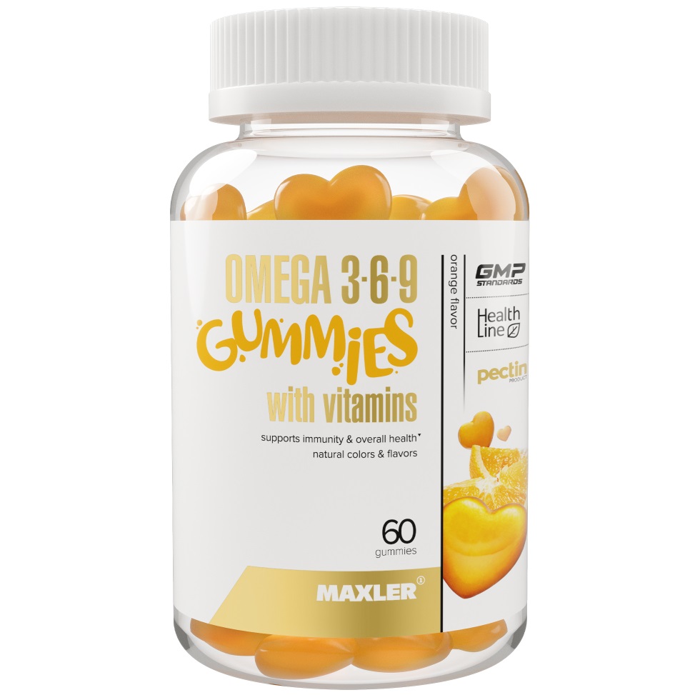 Макслер Омега 3-6-9 Gummies с витаминами 4+, 60 жевательных пастилок х 3000 мг (Maxler, Витамины и минералы) фото 0