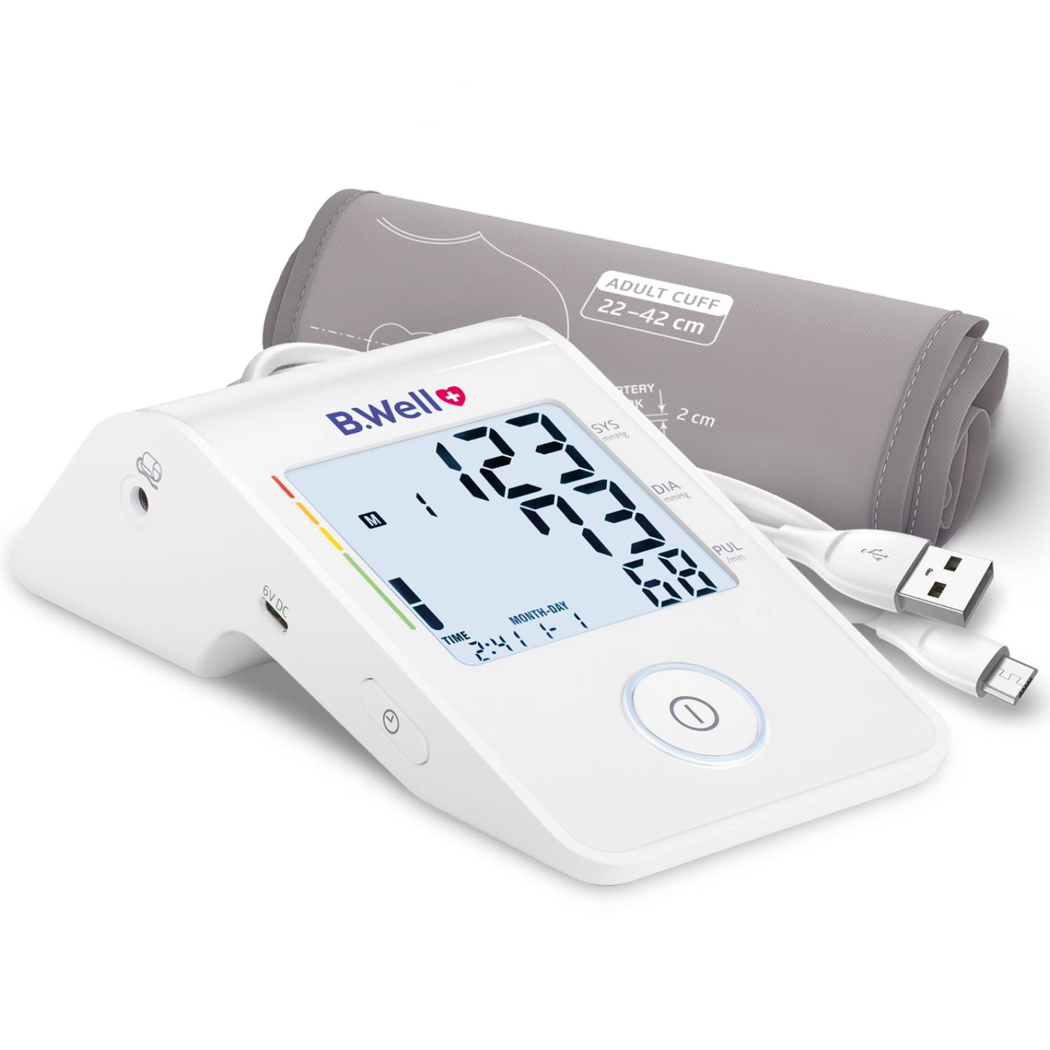 Би Велл Автоматический тонометр MED-53 с универсальной манжетой и USB-кабелем (B.Well, MED) фото 16