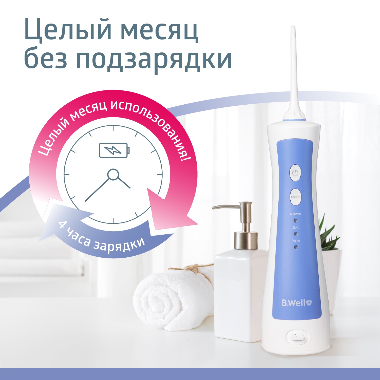 Би Велл Ирригатор для полости рта PRO-911 (B.Well, PRO) фото 7