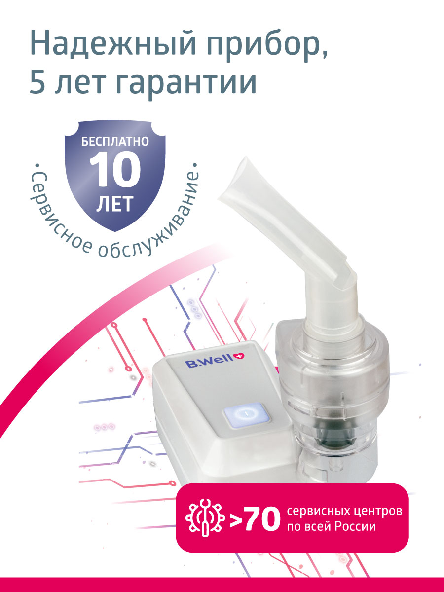 Би Велл Ингалятор медицинский с micro USB MED-120 (B.Well, MED) фото 3