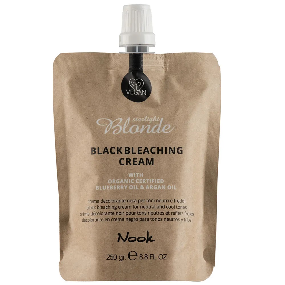 Нук Чёрный осветляющий крем Black Bleaching Cream с маслами черники и арганы, 250 г (Nook, The Origin Color) фото 0