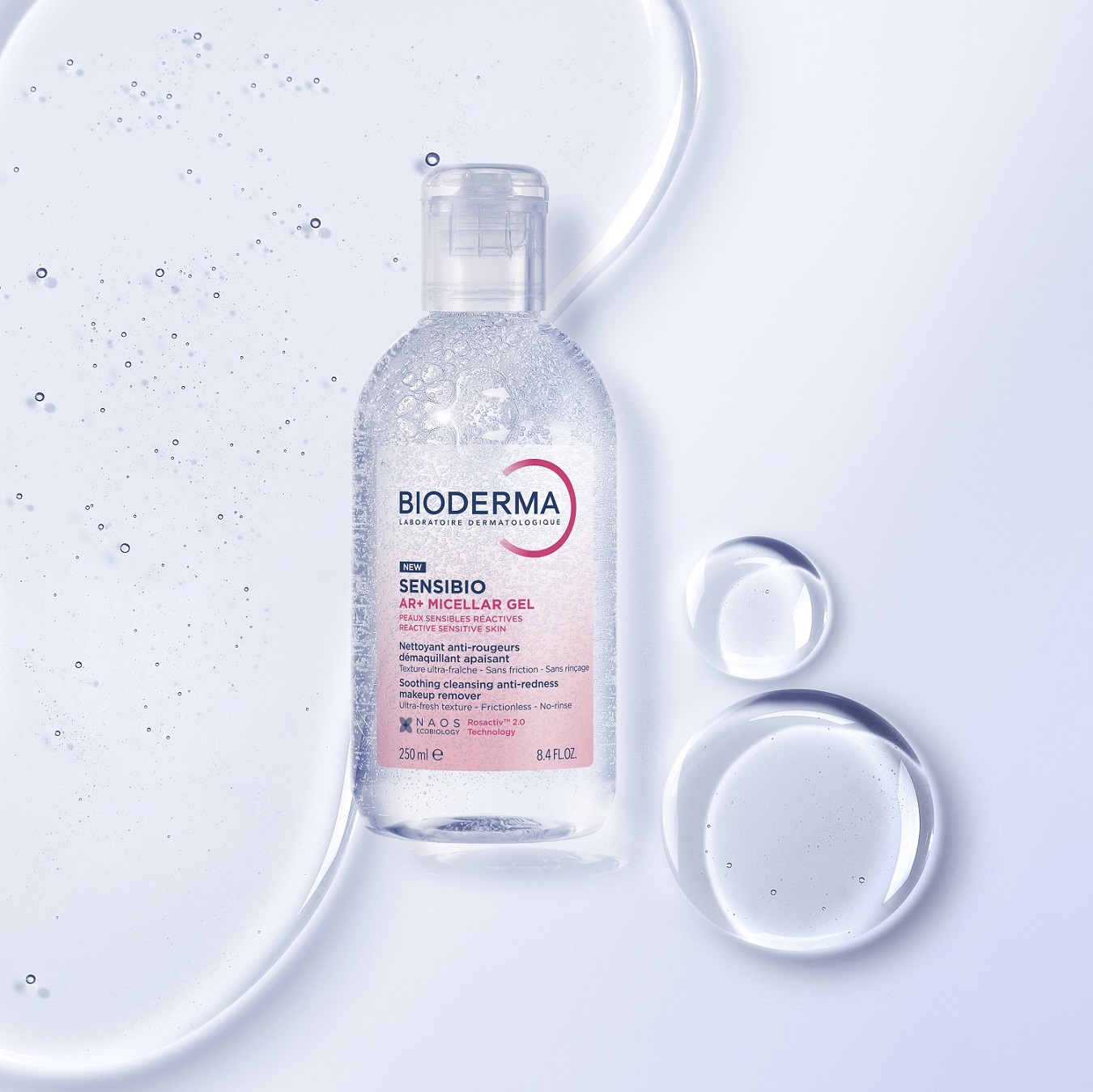 Биодерма Очищающий мицеллярный гель AR+ для кожи с покраснениями, 250 мл (Bioderma, Sensibio) фото 3