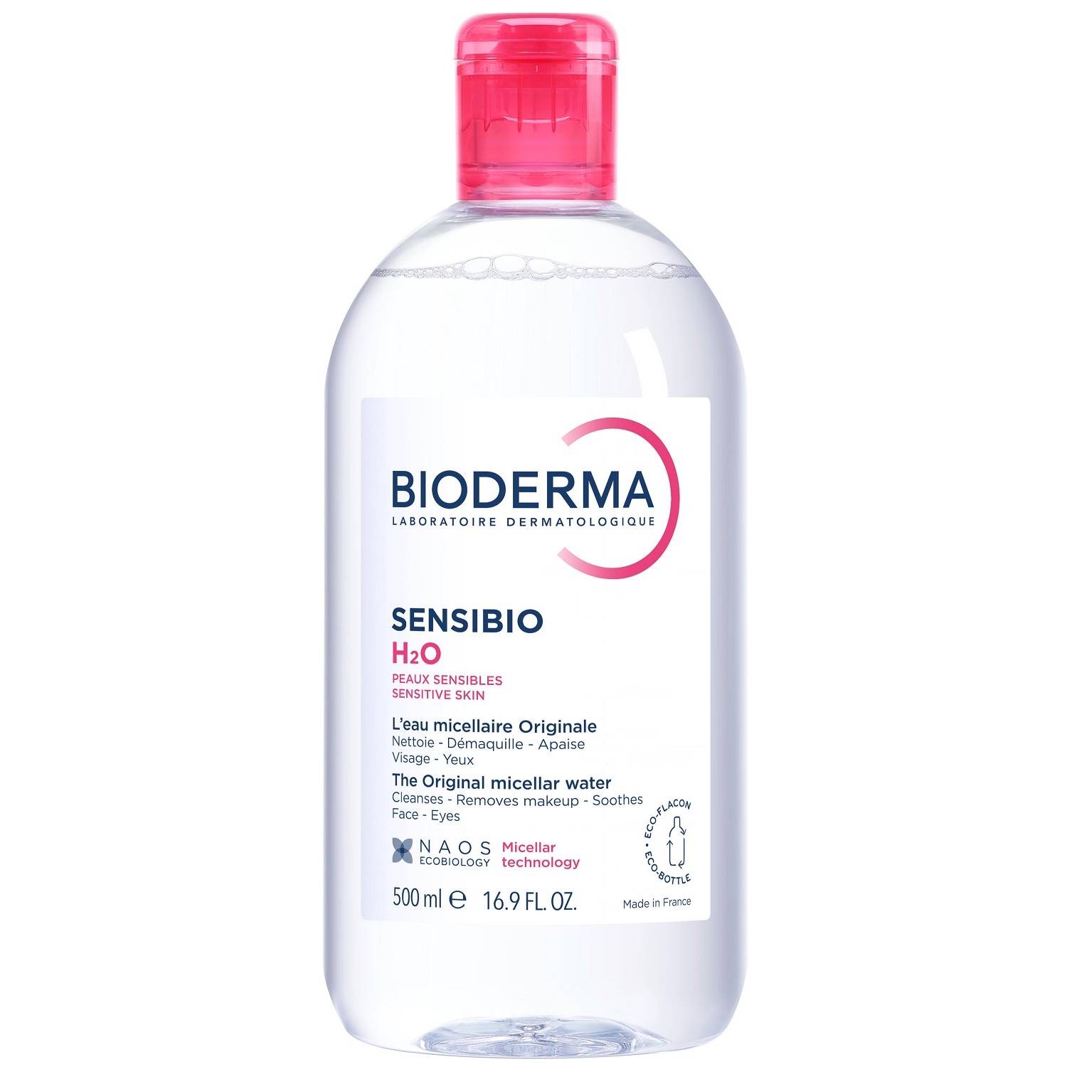 Биодерма Мицеллярная вода для чувствительной кожи H20, 500 мл (Bioderma, Sensibio) фото 3