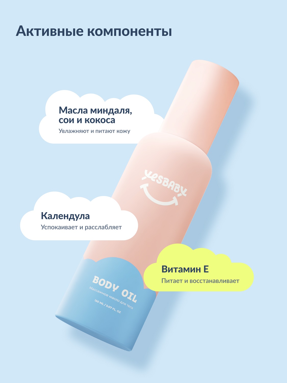 ЙесБэби Массажное масло для тела 0+, 150 мл (YesBaby, ) фото 7