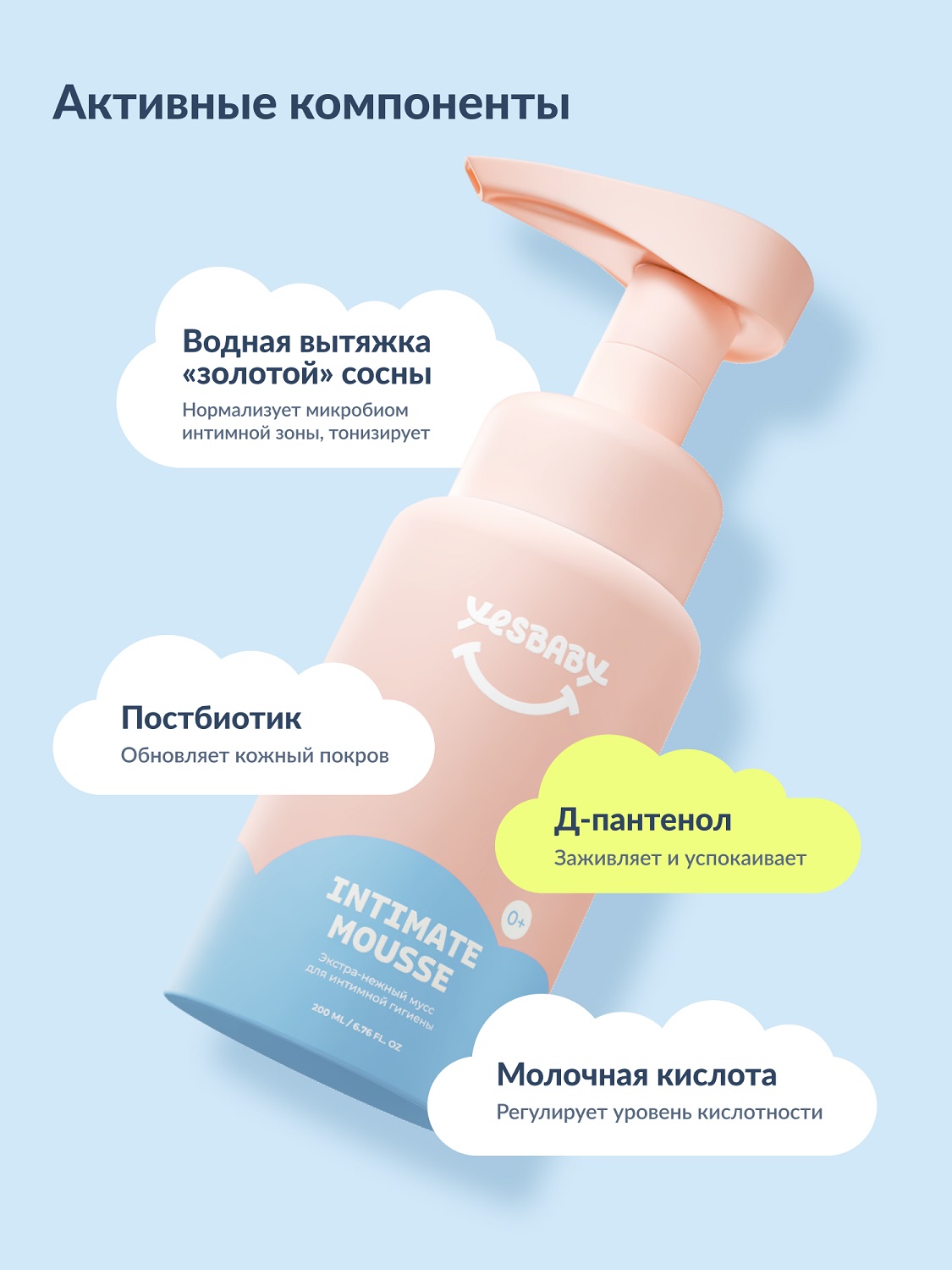 ЙесБэби Экстра-нежный мусс для интимной гигиены 0+, 200 мл (YesBaby, ) фото 7