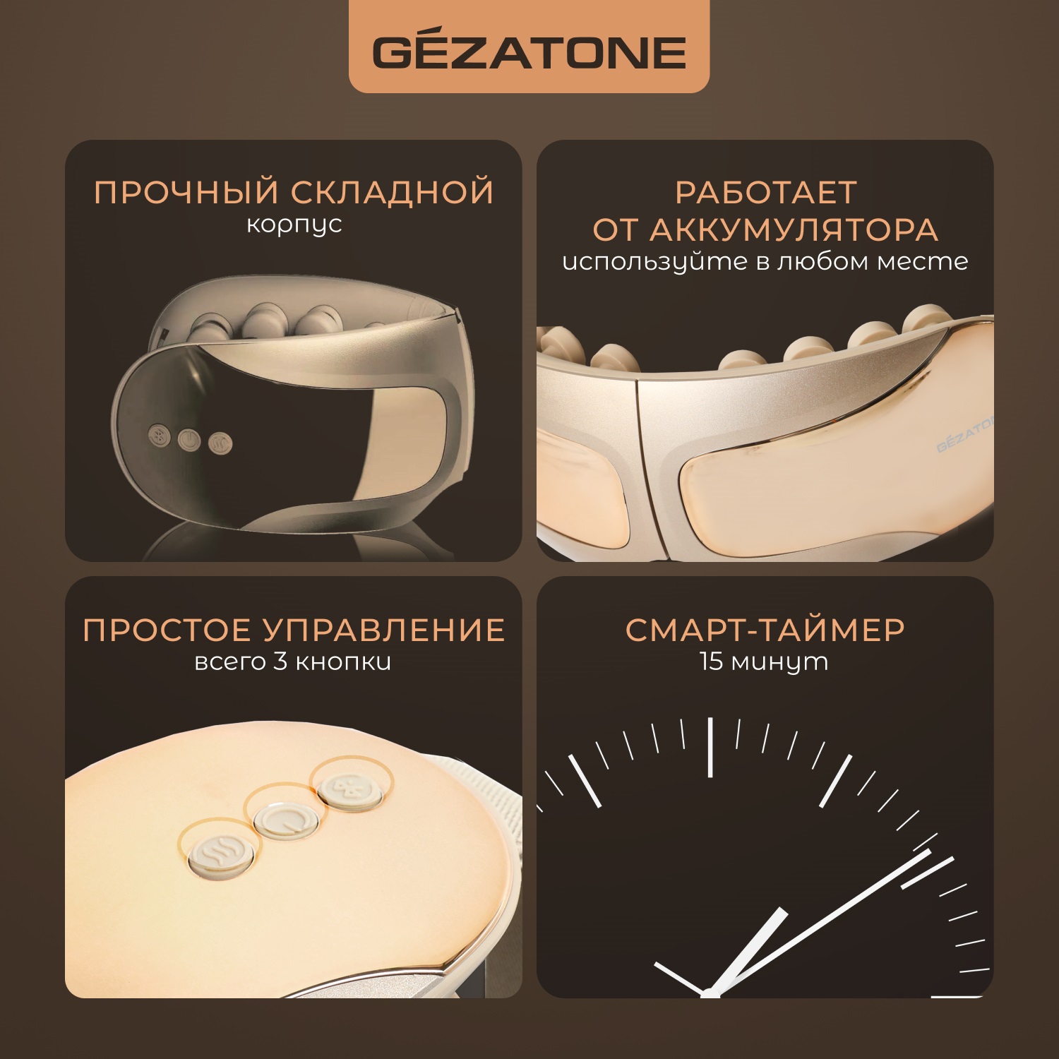 Жезатон Массажер-очки для глаз ISee410 3D Relax (Gezatone, Массажеры для глаз) фото 7