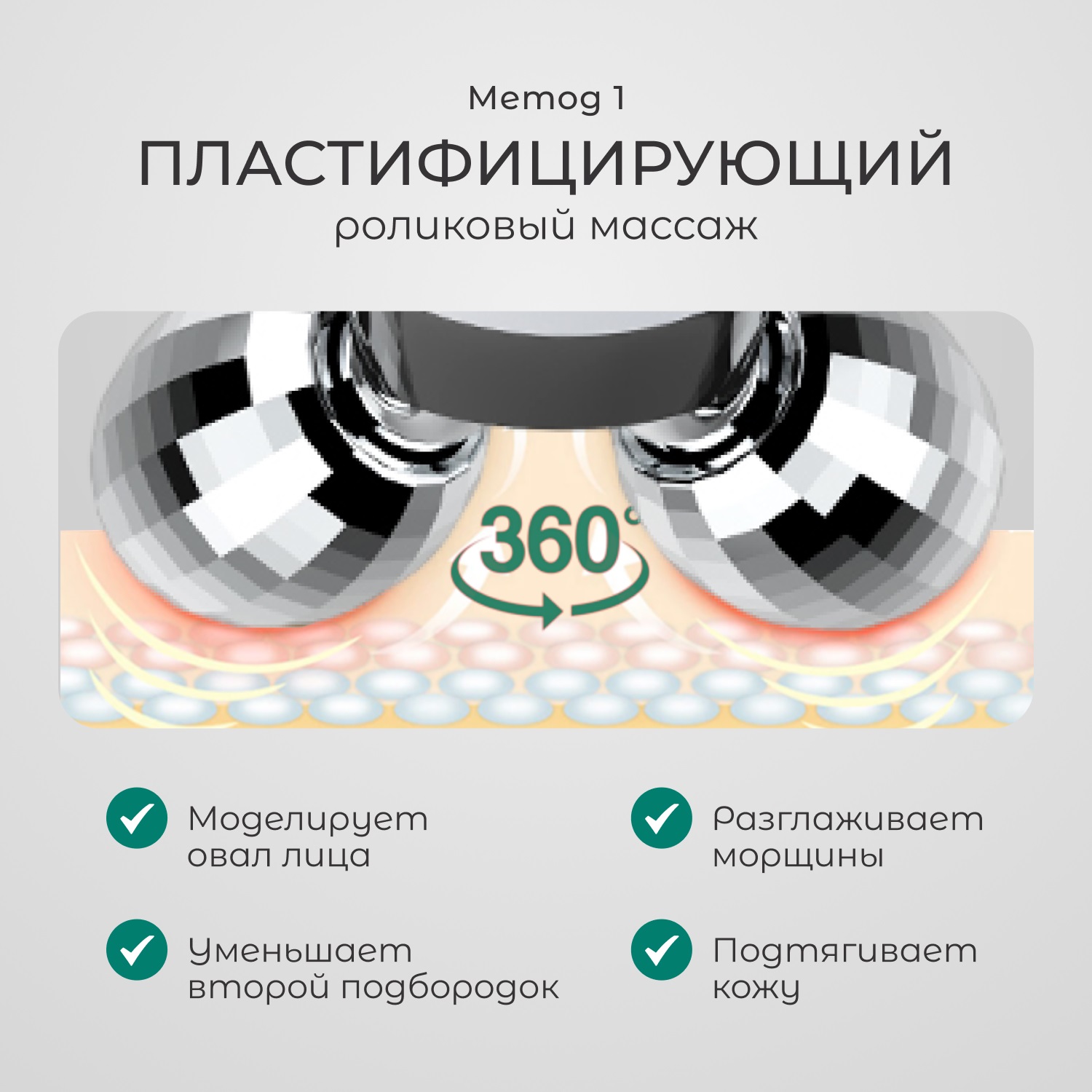 Жезатон Роликовый массажер миостимулятор для лица Biolift m101 (Gezatone, Массажеры для лица) фото 3