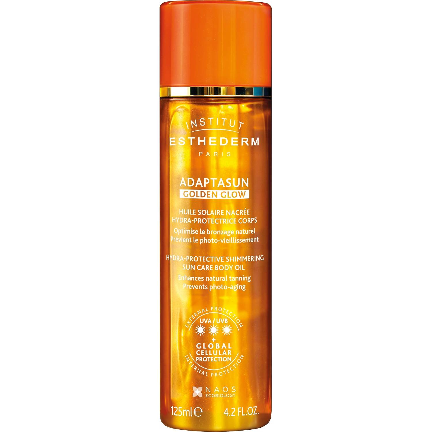 Институт Эстедерм Солнцезащитное масло с шиммером Adaptasun Golden Glow, 125 мл (Institut Esthederm, Sun Care) фото 0