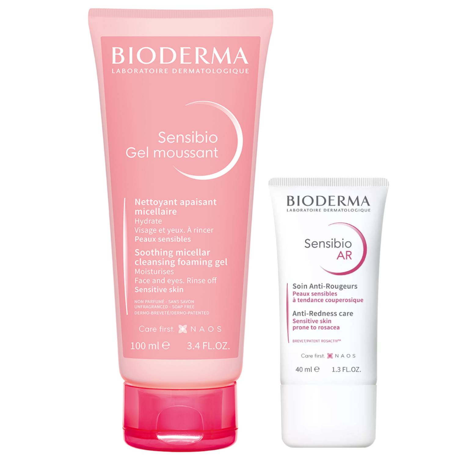 Биодерма Набор для лица: очищающий гель 100 мл + крем 40 мл (Bioderma, Sensibio) фото 0