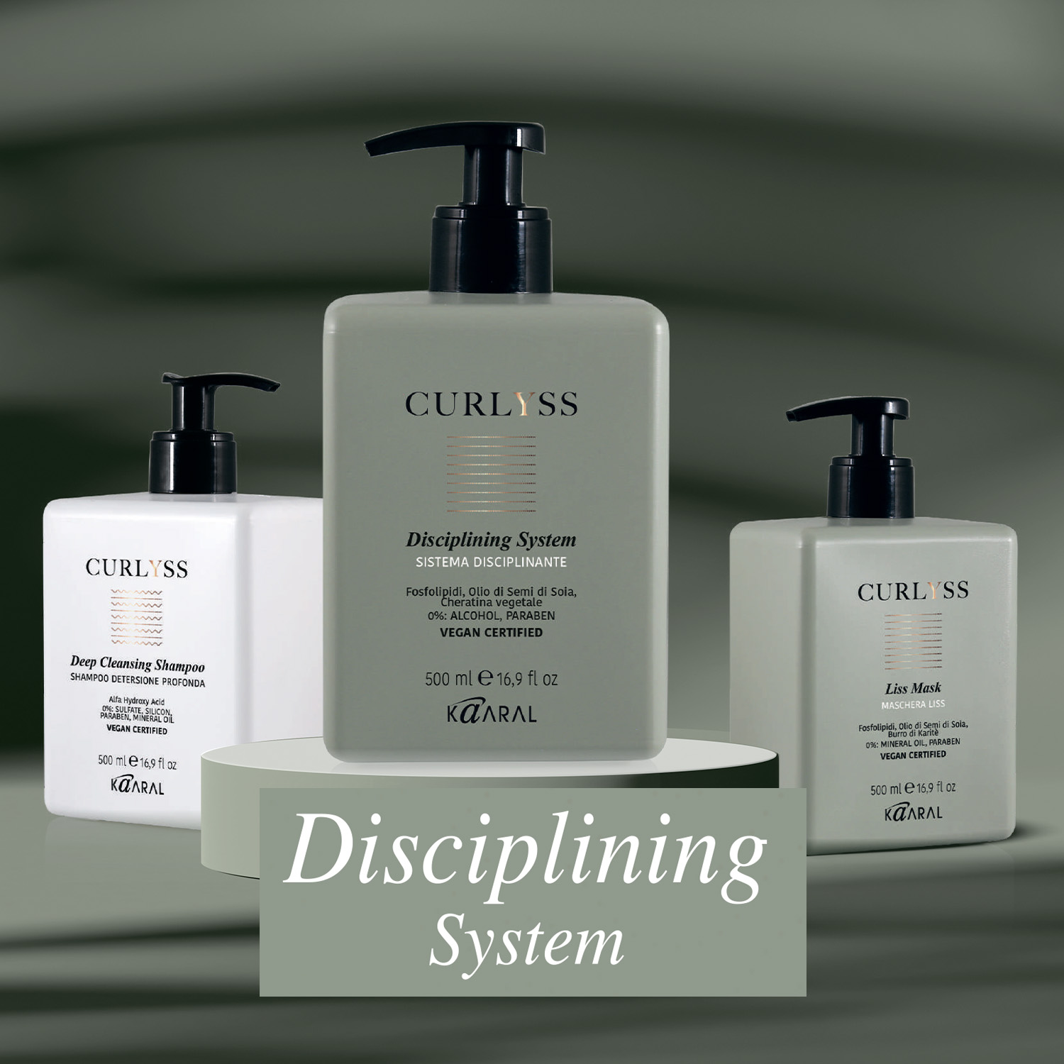 Каарал Дисциплинирующий крем с Anti-frizz эффектом Disciplining System, 500 мл (Kaaral, Curliss) фото 2