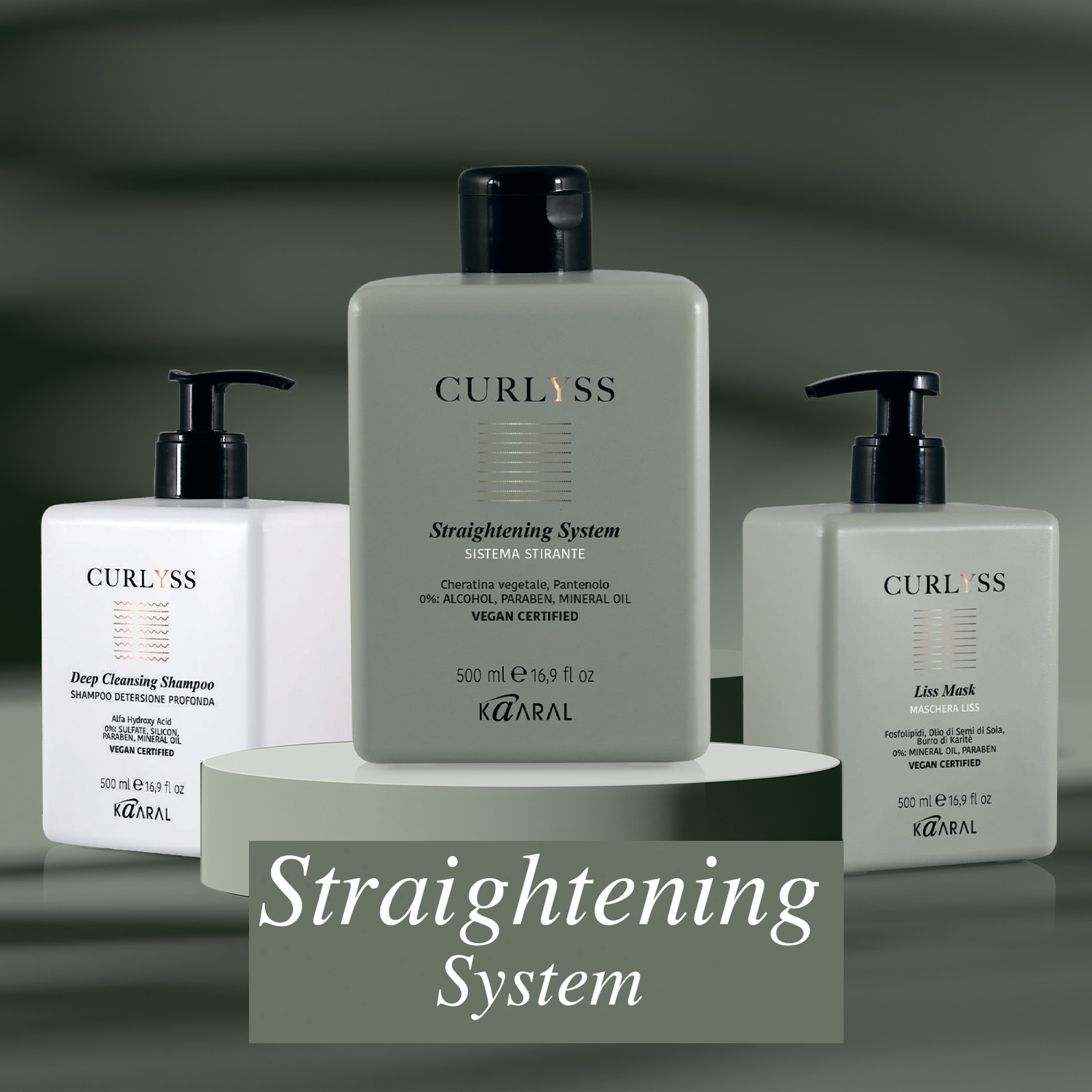 Каарал Система выпрямления волос Straightening System, 500 мл (Kaaral, Curliss) фото 2