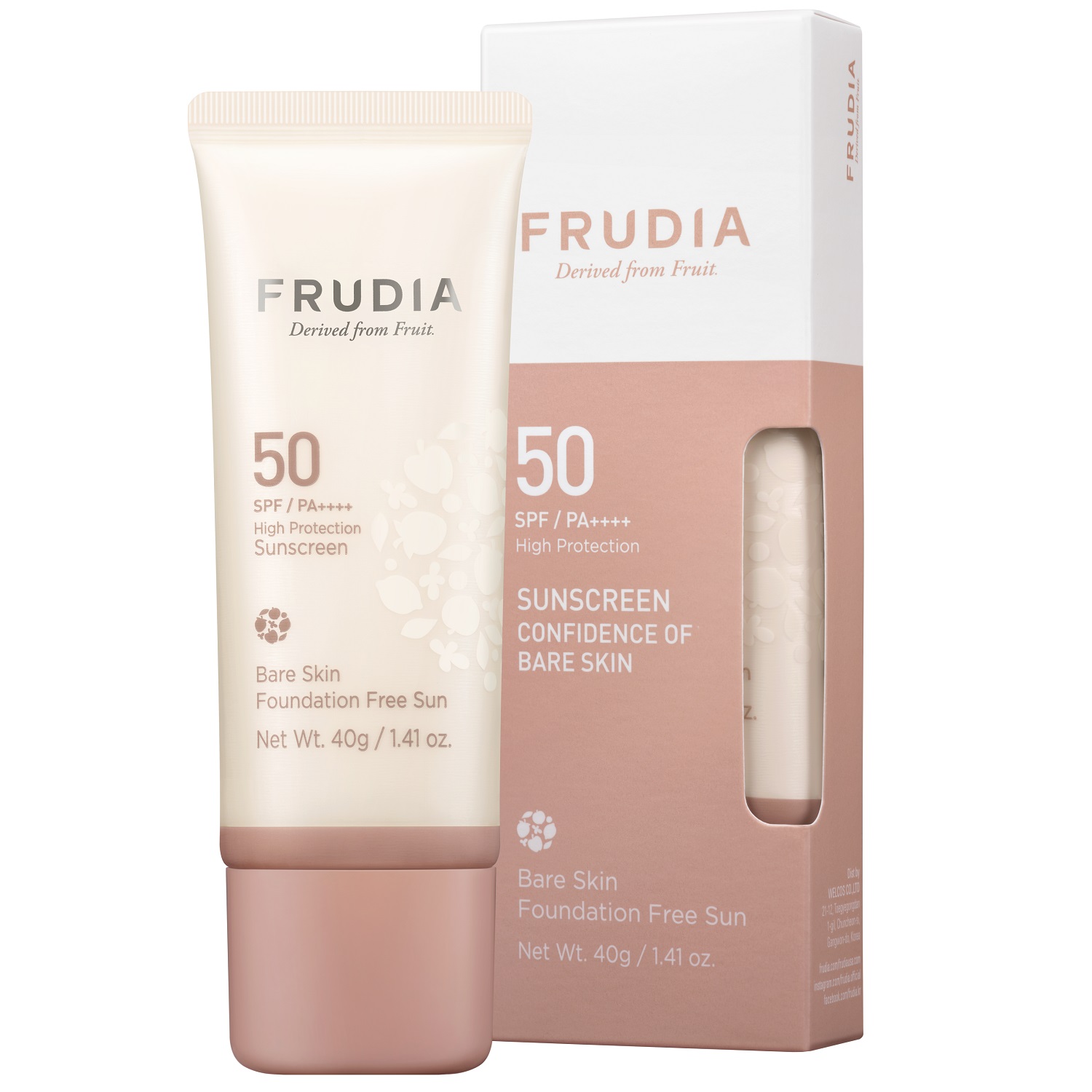 Фрудиа Тональная основа для естественного макияжа SPF50 / PA++++, 40 г (Frudia, Sun Cream) фото 0