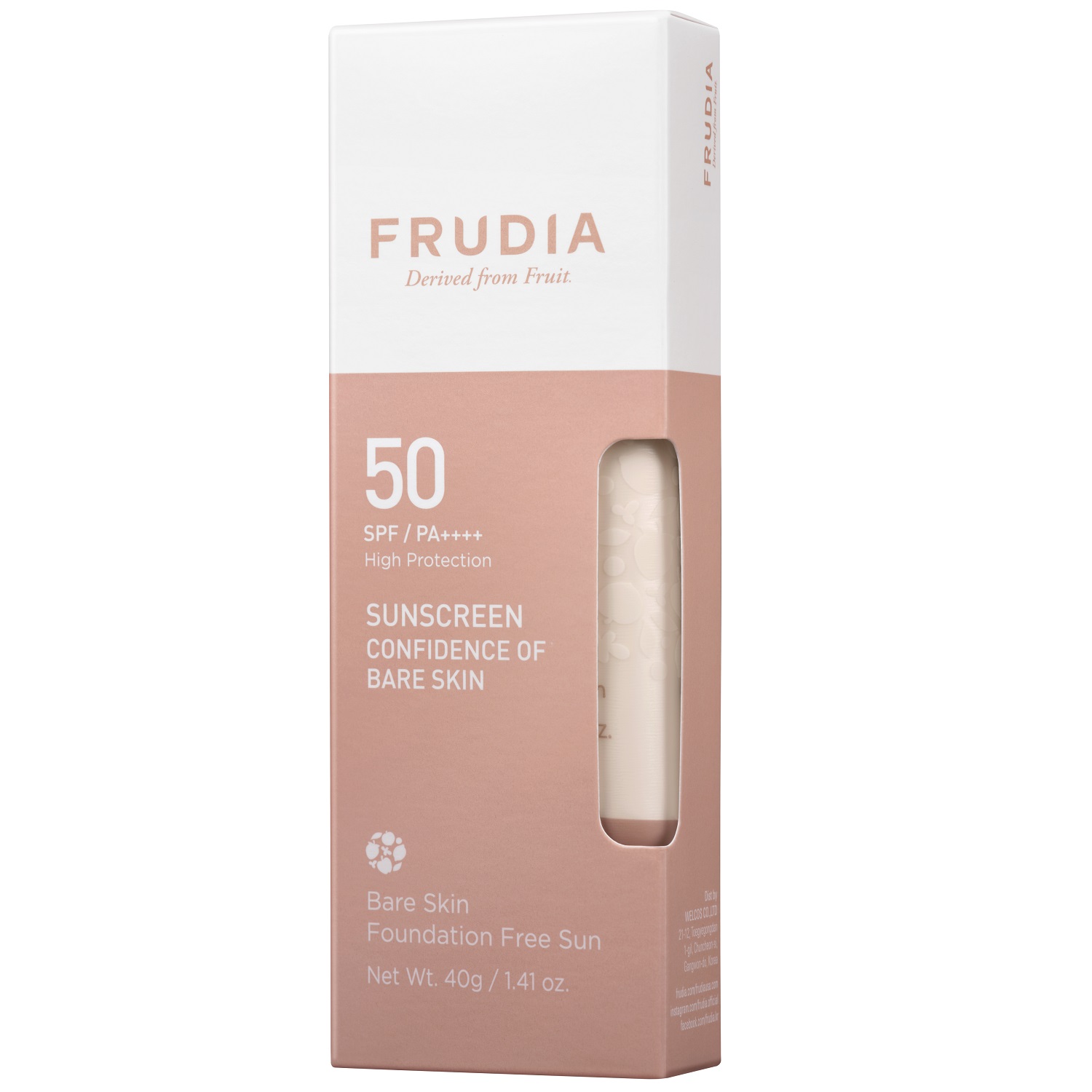 Фрудиа Тональная основа для естественного макияжа SPF50 / PA++++, 40 г (Frudia, Sun Cream) фото 2