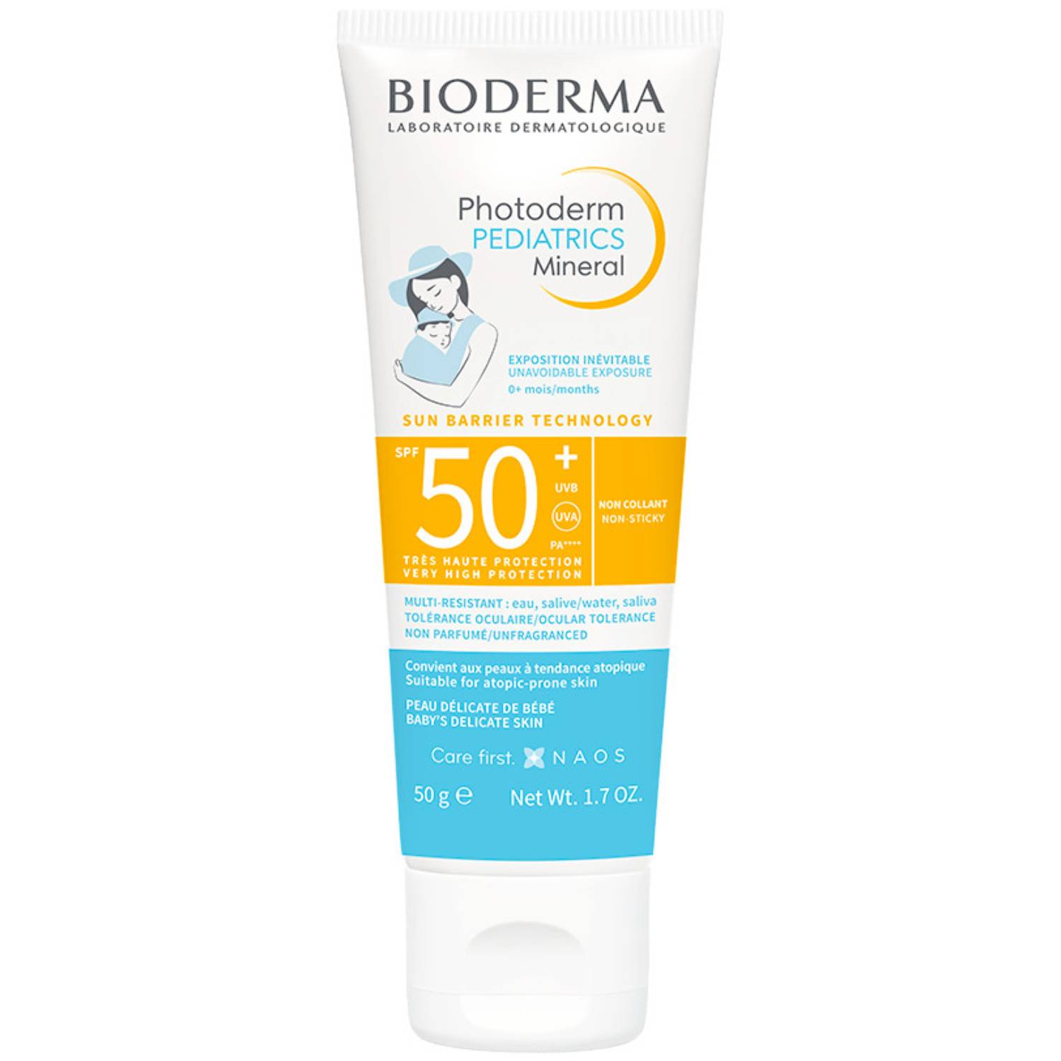 Биодерма Солнцезащитный детский крем для лица и тела  Pediatrics Mineral SPF50+, 50 мл (Bioderma, Photoderm) фото 3
