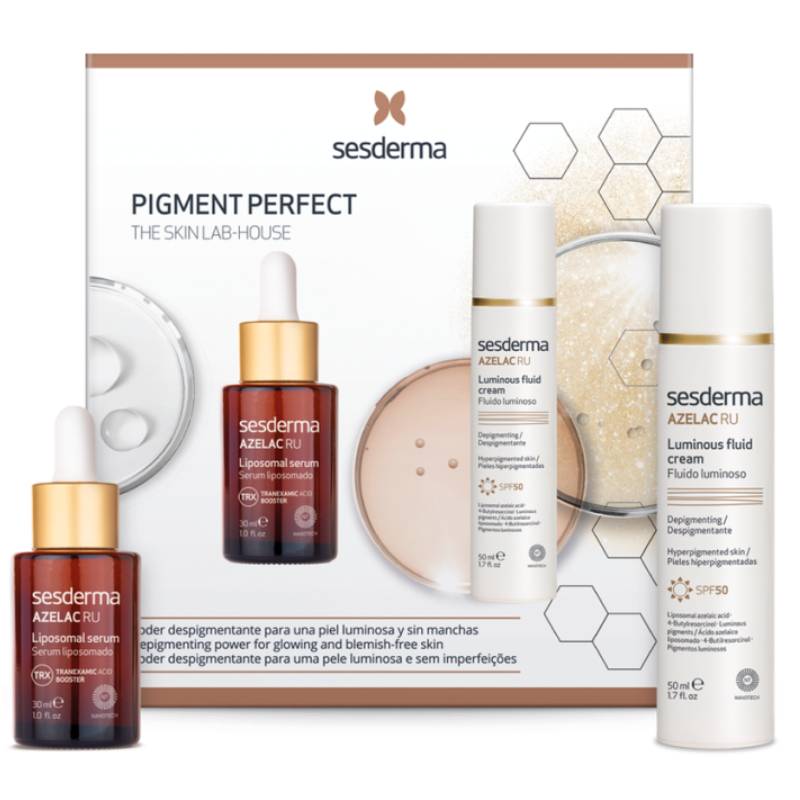 Сесдерма Набор Pigment Perfect: сыворотка липосомальная депигментирующая 30 мл + флюид для сияния кожи 50 мл (Sesderma, Azelac RU) фото 0