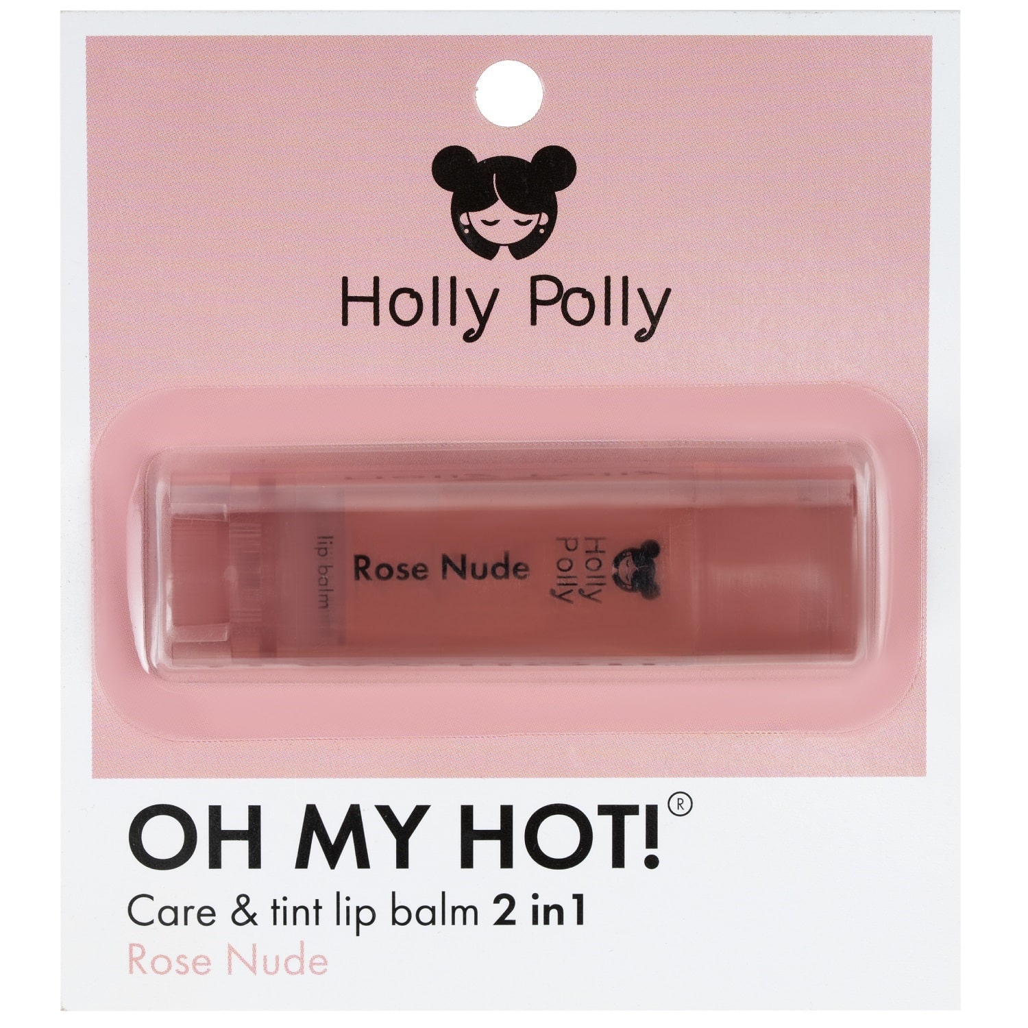 Холли Полли Оттеночный бальзам для губ Oh My Hot! Rose Nude нюдово-розовый, 4,9 г (Holly Polly, Care & Tint Lip) фото 0