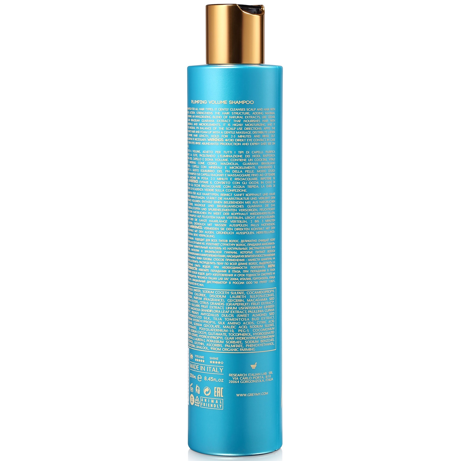 Грэми Уплотняющий шампунь для объема волос Plumping Volume, 250 мл (Greymy, Volume) фото 3