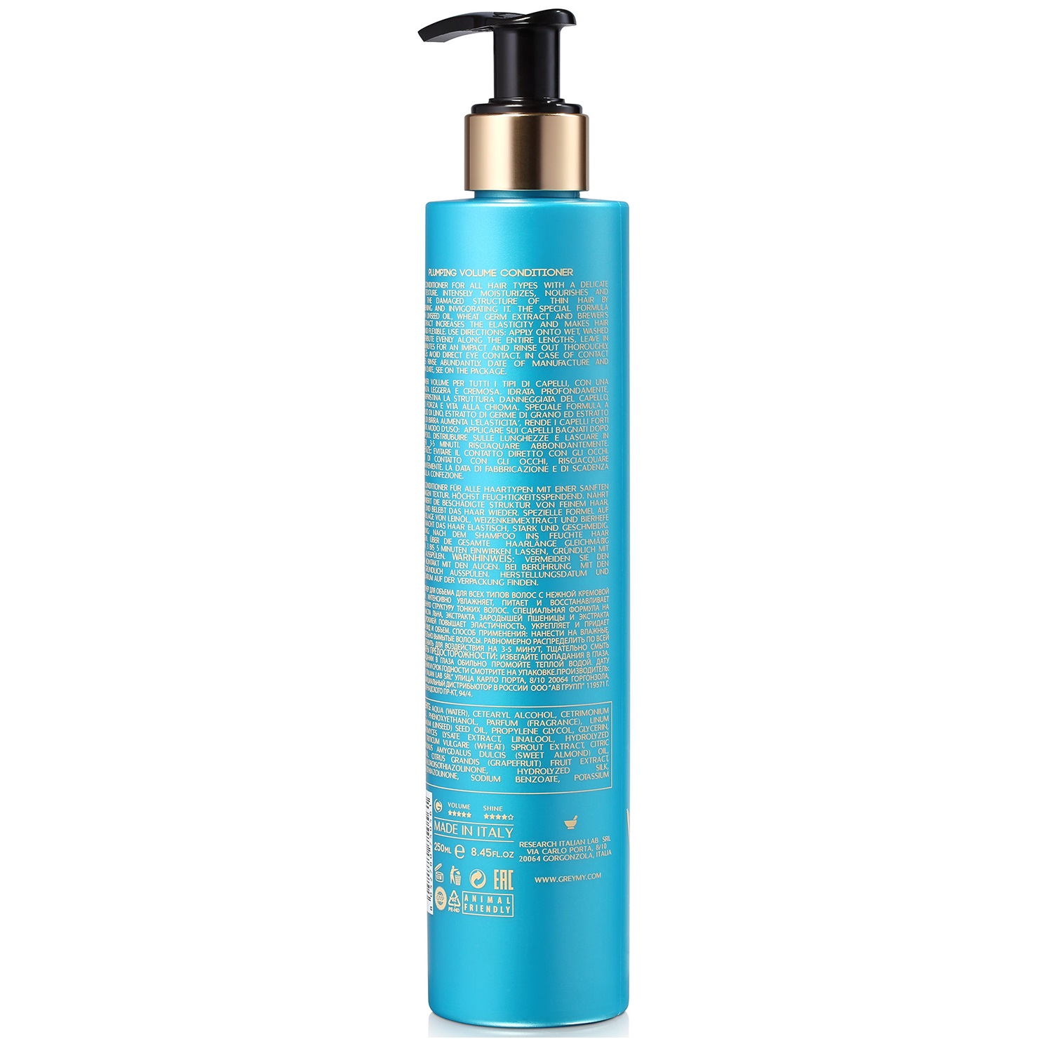 Грэми Уплотняющий кондиционер для объема волос Plumping Volume, 250 мл (Greymy, Volume) фото 3