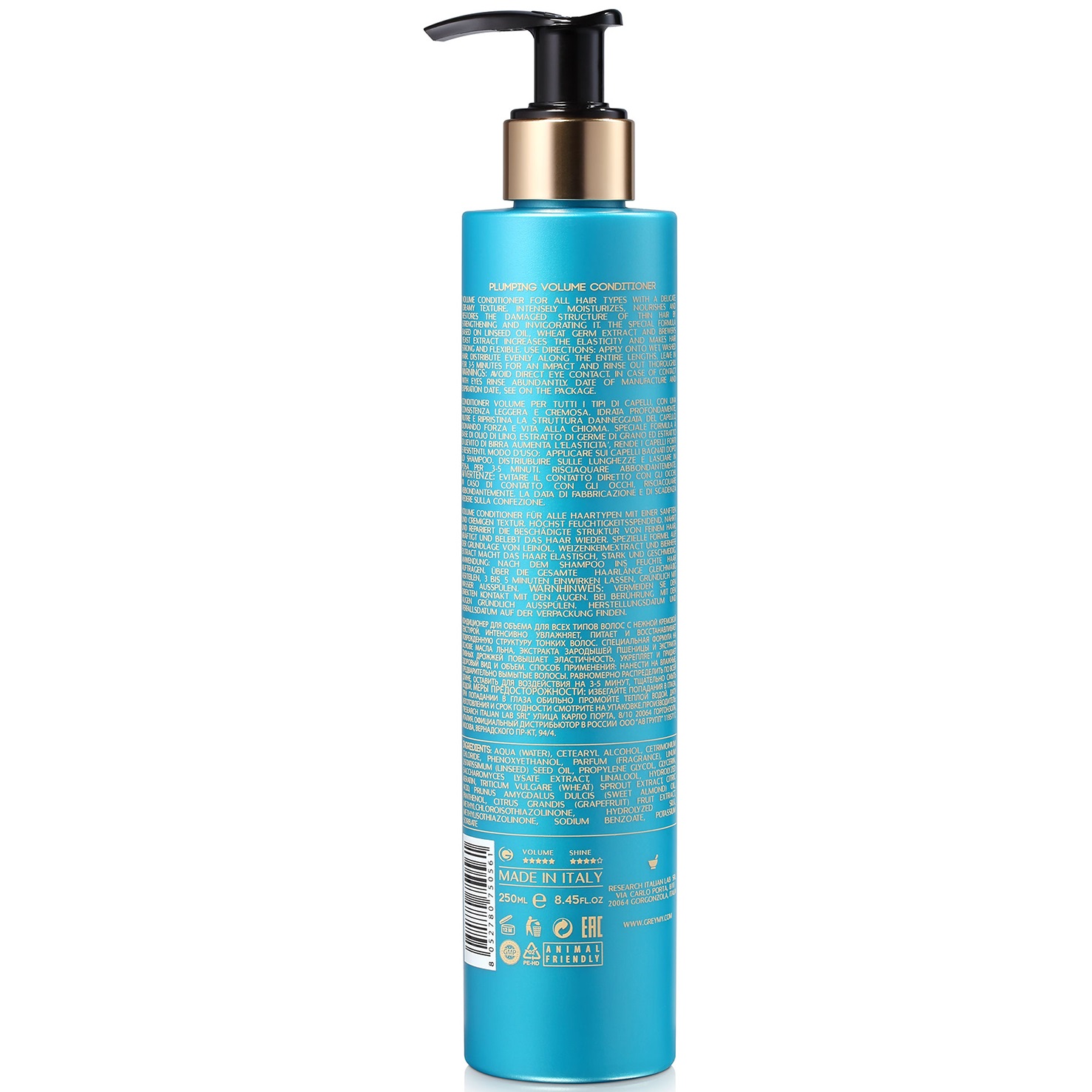 Грэми Уплотняющий кондиционер для объема волос Plumping Volume, 250 мл (Greymy, Volume) фото 4