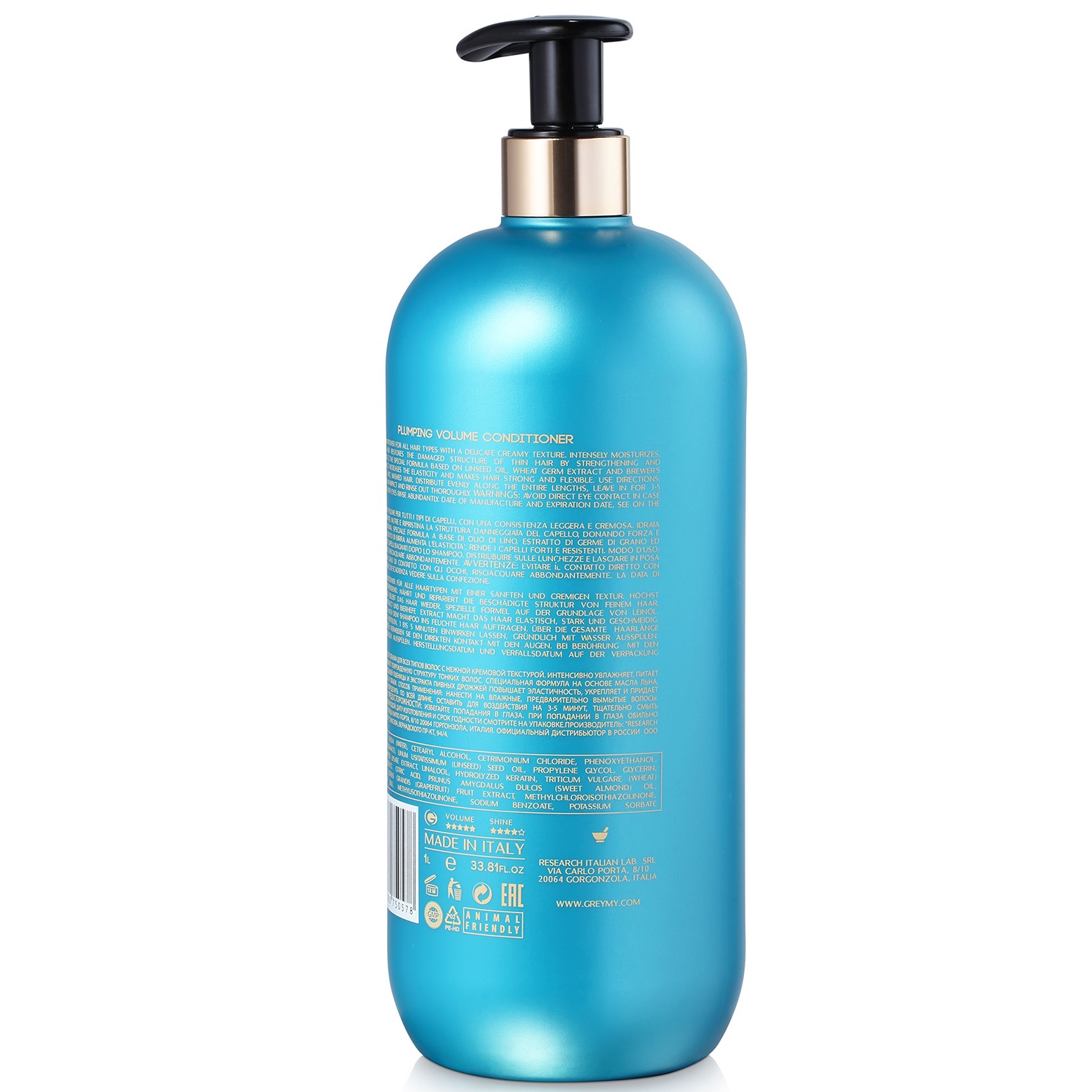 Грэми Уплотняющий кондиционер для объема волос Plumping Volume, 1000 мл (Greymy, Volume) фото 3